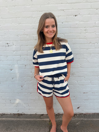 Coastal Cabana Stripe Lounge Set