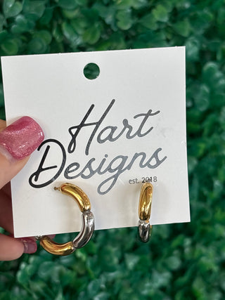 Water Resistant Mixed Metal Moment Hoops
