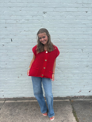 Scarlet Charm Sweater Vest