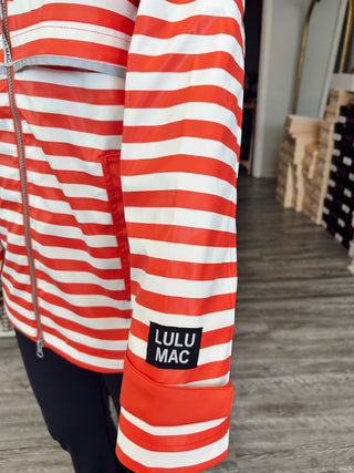 Lulu Mac Raincoat Darby Red/White