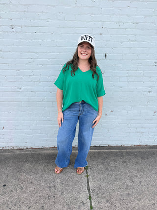 Kelly Green Easy Breezy Airflow Top