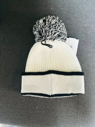 Lulu Mac Snow Day Pom Beanie in White