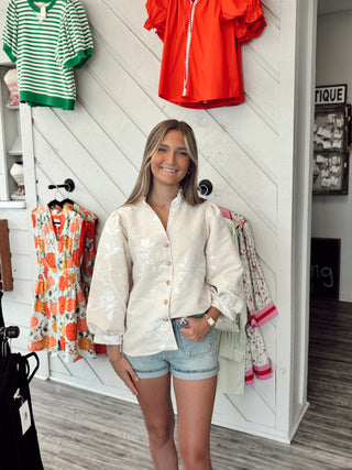 Whispering Garden Button Blouse