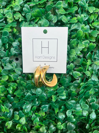 Bold Gold Sculpted Hoops
