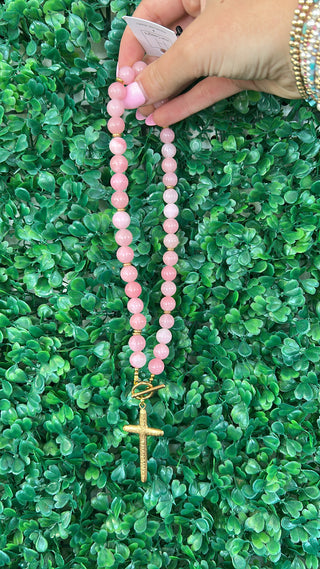 Blush Faith Beaded Necklace