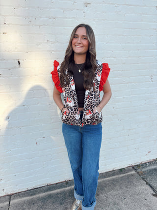 Santa Safari Chic Puffer Vest