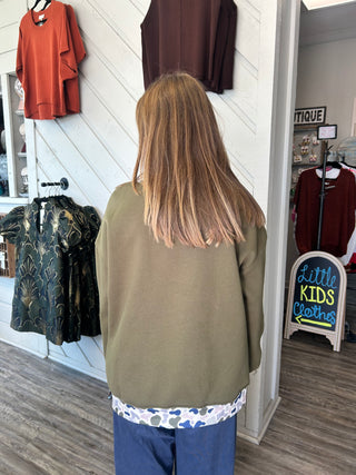Camo Faith Mock Neck Sweatshirt