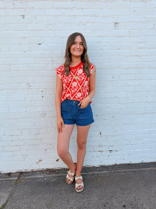 Crimson Garden Knit Vest