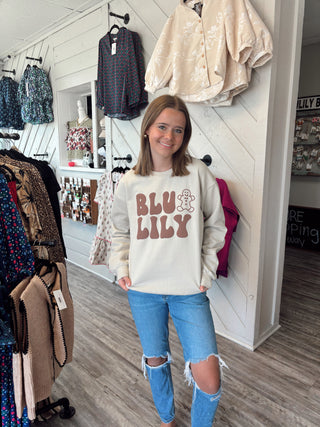 Blu Lily Gingerbread Crewneck