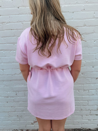 Simply Southern Piped Lounge Dress in Blush