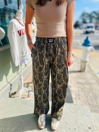Lulu Mac Bottomland Camo Wide Leg Pants