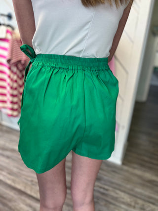 Braided Green Wrap Skort