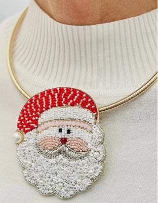 Santa Christmas Collar Necklace