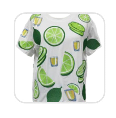 Queen of Sparkles White Lime & Tequila Shot Tee
