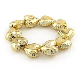 GOLD BALLOON HEART BRACELET