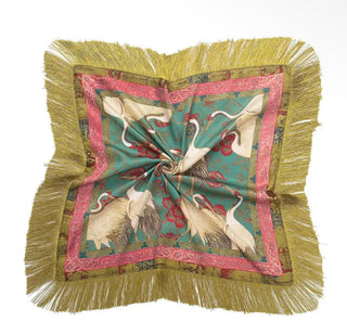 Preorder Enchanted Crane Fringe Scarf