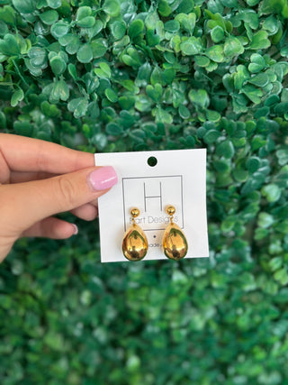 Teardrop Gold Earrings
