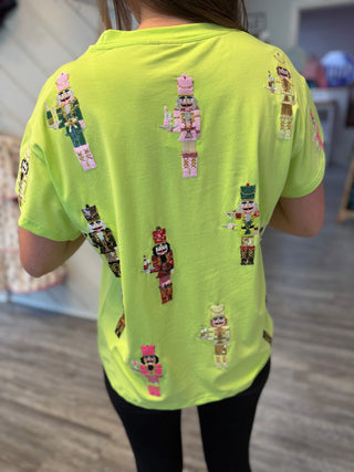 Queen of Sparkles Green Cocktail Serving Nutcracker Tee