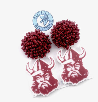 Lowndes Viking Beaded Statement Earrings