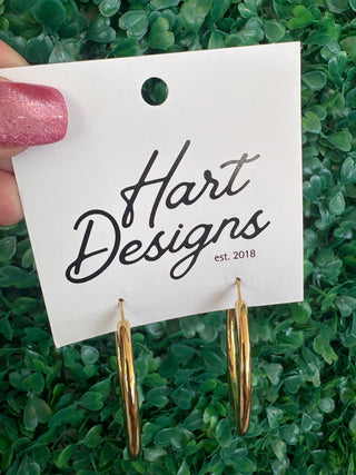 Water Resistant Essential Gold Hoop Earrings
