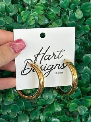 Water Resistant Bold & Golden Hoop Earrings