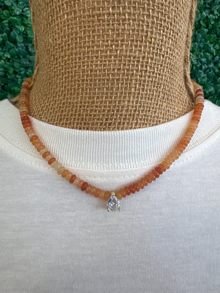 Sunset Sparkle Beaded Necklace