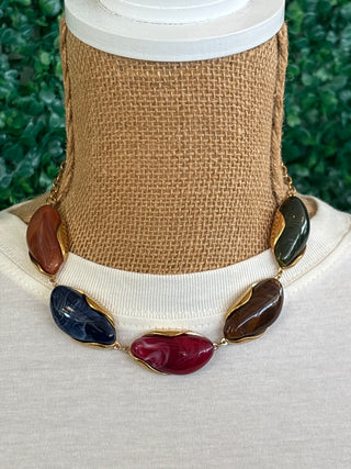 Jewel Tones Statement Necklace