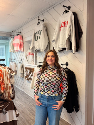 Keigan Mesh Top- Conversation Hearts