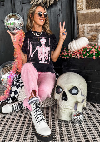 Peace Skully Mineral Wash Tee