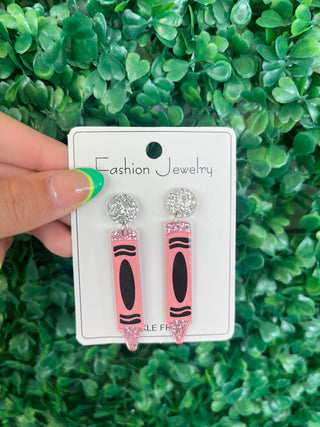 Crayon Dangle Earrings (3 colors)