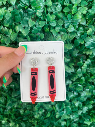 Crayon Dangle Earrings (3 colors)