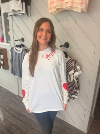 Sweet on You Heart Sleeve Top