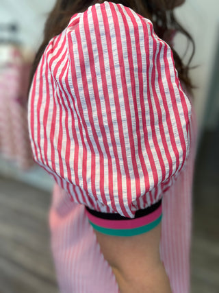 Scarlet Striped Dress