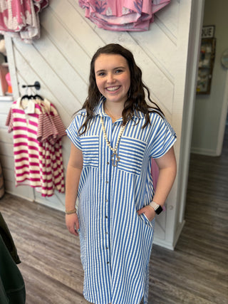 Nautical Charm Striped Dress