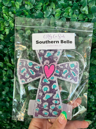 Car Freshie Leopard Cross Scent Southern Belle (2 colors)