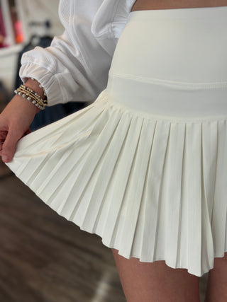 Simply Southern Pleated Skort in White