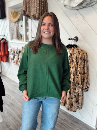 Everyday Ease Seam Detail Sweater- 2 Colors