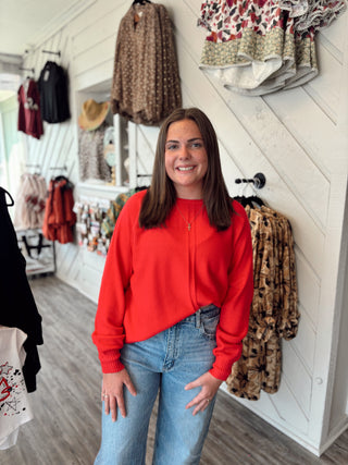 Everyday Ease Seam Detail Sweater- 2 Colors