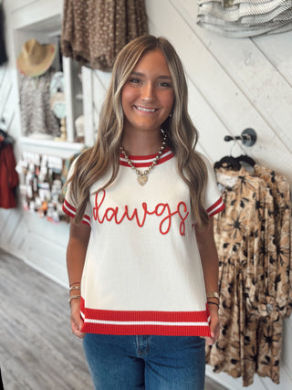 The Embroidered Varsity Sweater Georgia