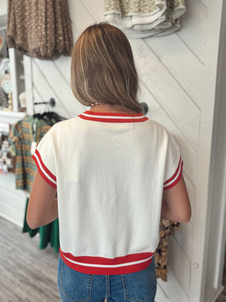 The Embroidered Varsity Sweater Georgia