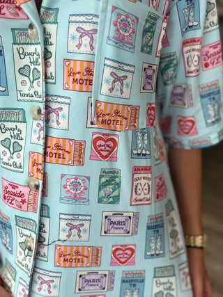 Traveling Matchbook Pajama Pants Set