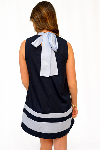 Two-Way Bow Neck Shift Dress