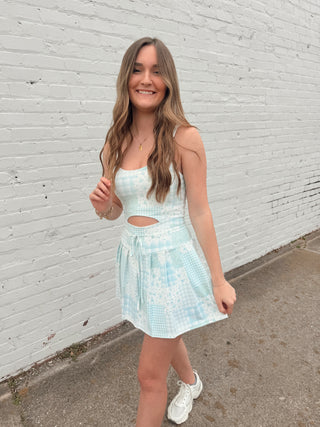 Sweet Escape Patchwork Cutout Dress