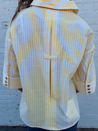 Sunshine Stripe Popover Top