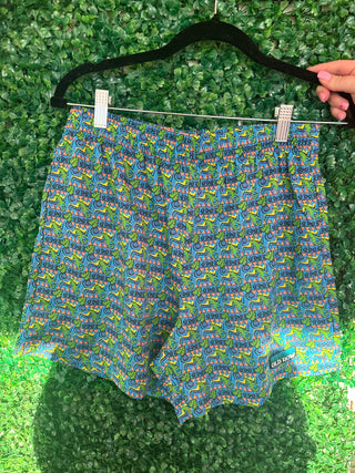 Old Row 90s Retro Swim Trunk Green