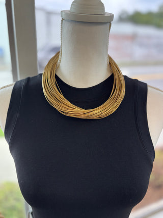 Golden Glow Multi-Strand Necklace