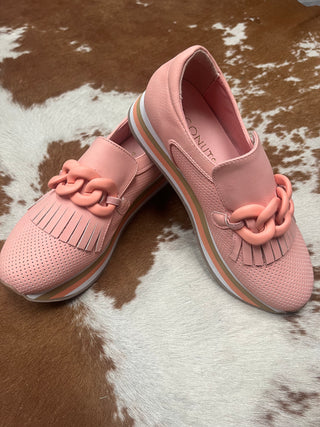 Bess Platform Loafer in Coral