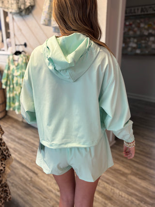 Southern Shirt Company Hybrid Cropped Hoodie - Island Reef