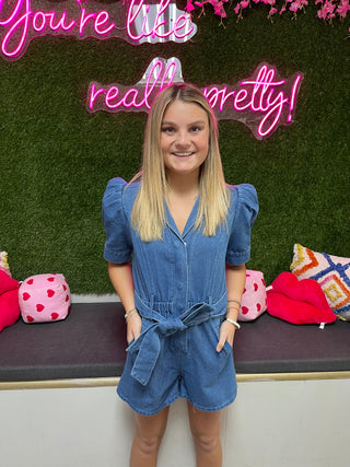 Denim Romper