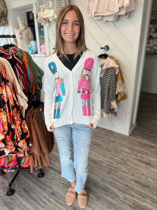 Simply Southern Sequin Nutcracker Cardigan